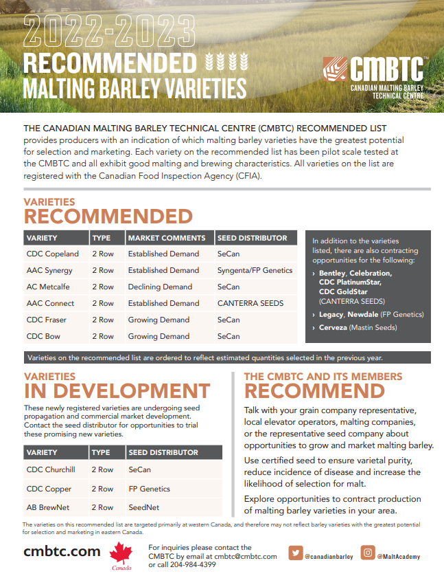 SeCanLauren's tweet photo. Have u seen @canadianbarley 2022-2023 Rec #malting #barley list? Great new varieties like #CDCFraser #CDCBow & #CDCChurchill gaining traction, not to mention old faithful #CDCCopeland chk out https://t.co/agVTA1HUJj for #plant22 #cert #seed or ask ur fav #beer delivery girl 😉🍻 https://t.co/pdr9qETZBD