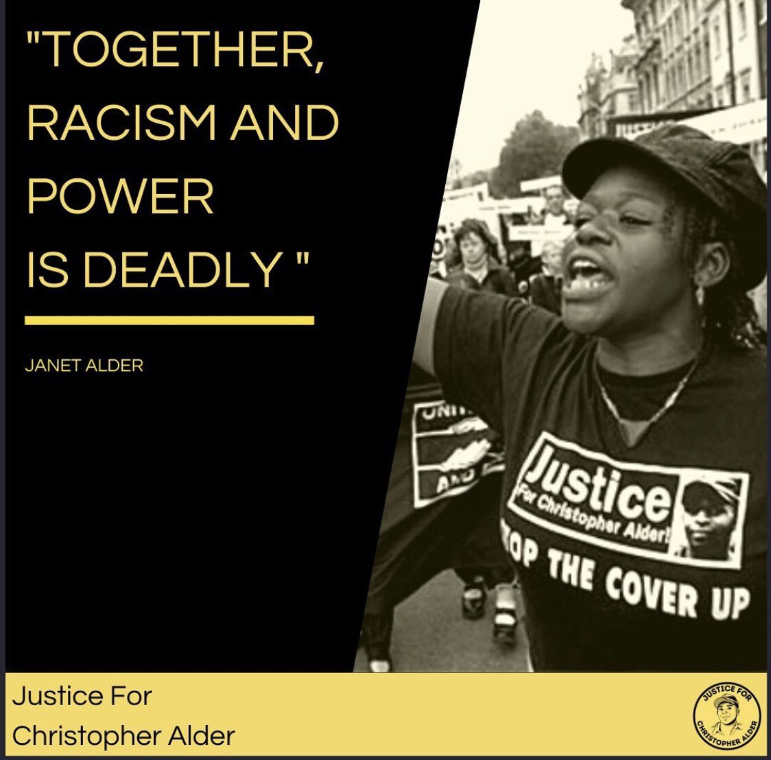 #justiceforchristopheralder #standbyjanetalder #institutionalracism