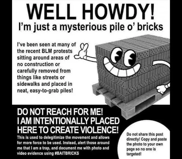 OccuWorld's tweet photo. BAIT BRICKS #BAITBRICKS https://t.co/ALo9MMApLW