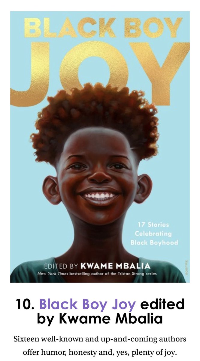 KSekouM's tweet photo. Absolutely thrilled to share that BLACK BOY JOY is on both Amazon’s and Bookpage’s 2021 Best Middle Grade Books list. Shout out to all the contributors and everyone behind the scenes who made this happen. https://t.co/FS2QGcb3gu