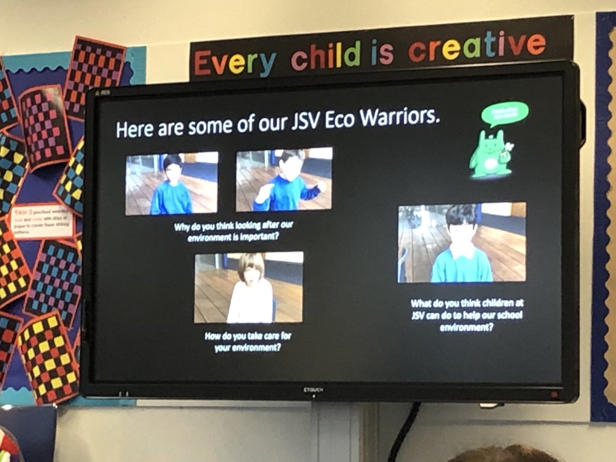 BSNJSV's tweet photo. Great advice from our Eco Warriors. Small acts done every day can lead to a big impact. https://t.co/tDcC1Sy5vD