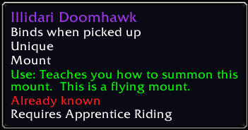 WOW_Insanity's tweet photo. Check out this item I just got! [Illidari Doomhawk] #Warcraft https://t.co/JcBmU6URrO