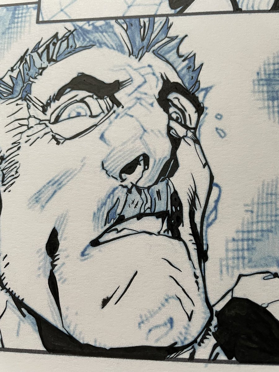 GeistInking's tweet photo. WIP of only my 2nd attempt using a Hunt 102. Savage Spider-Man page by Joe Madureira. https://t.co/6s7yFq4QtG