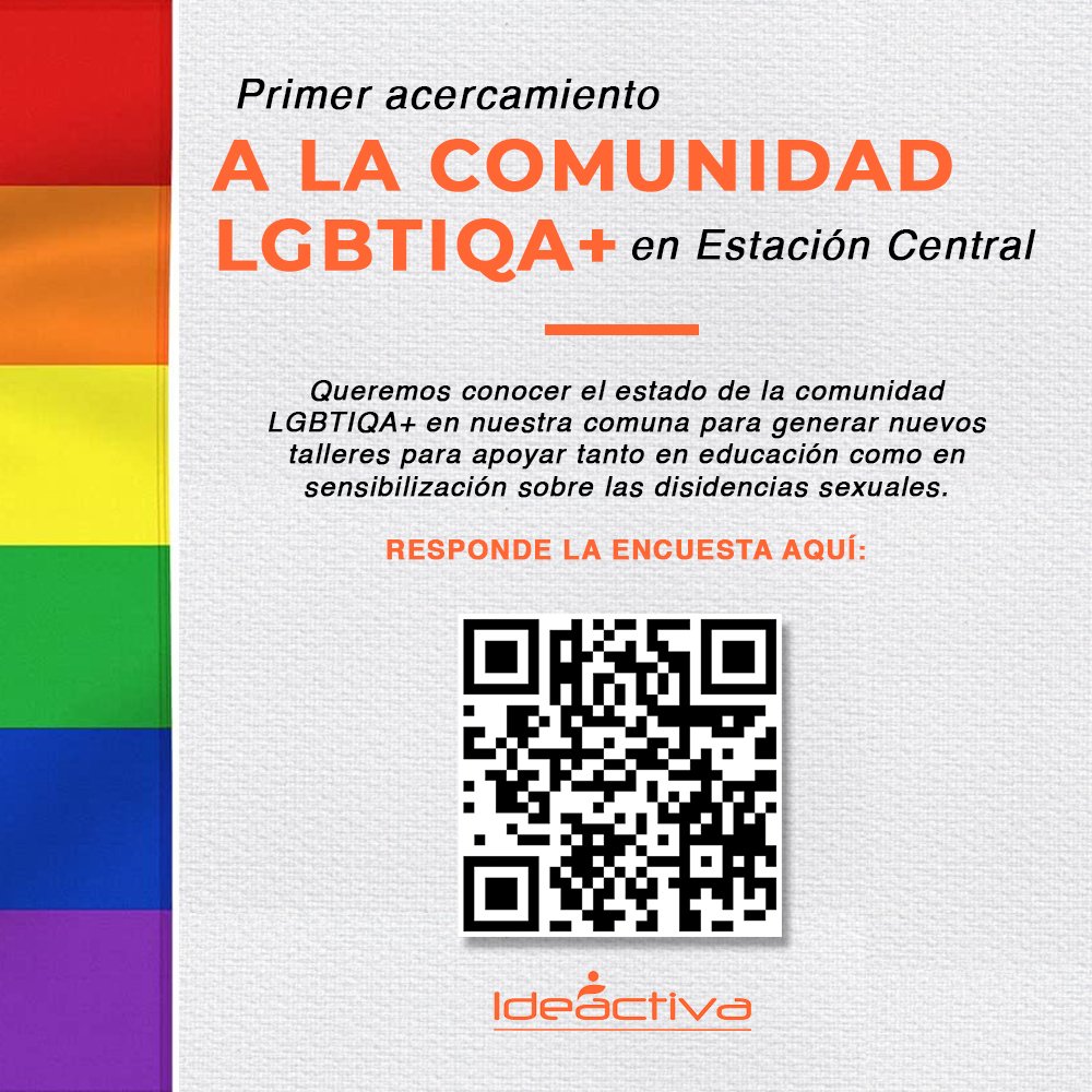 ✅ Nos interesa saber tu opinión.

Las y los invitamos a responder la encuesta del “Primer acercamiento a la comunidad LGTBIQA+ en Estación Central".

¡Escanea el código QR o accede a ella en nuestro link en bio!

Crezcamos en comunidad 🌱 #EstaciónCentral