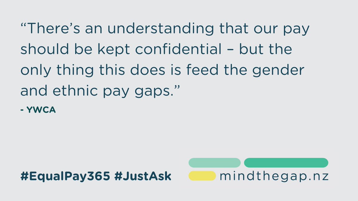Talking about pay can be uncomfortable. For so long we’ve been fed the socially constructed idea that it's rude or inappropriate. 

However, the YWCA explains that pay transparency is the key to bridging pay disparities.

Read more here: ywca.org.nz/our-stories/wh… 

#JustAsk