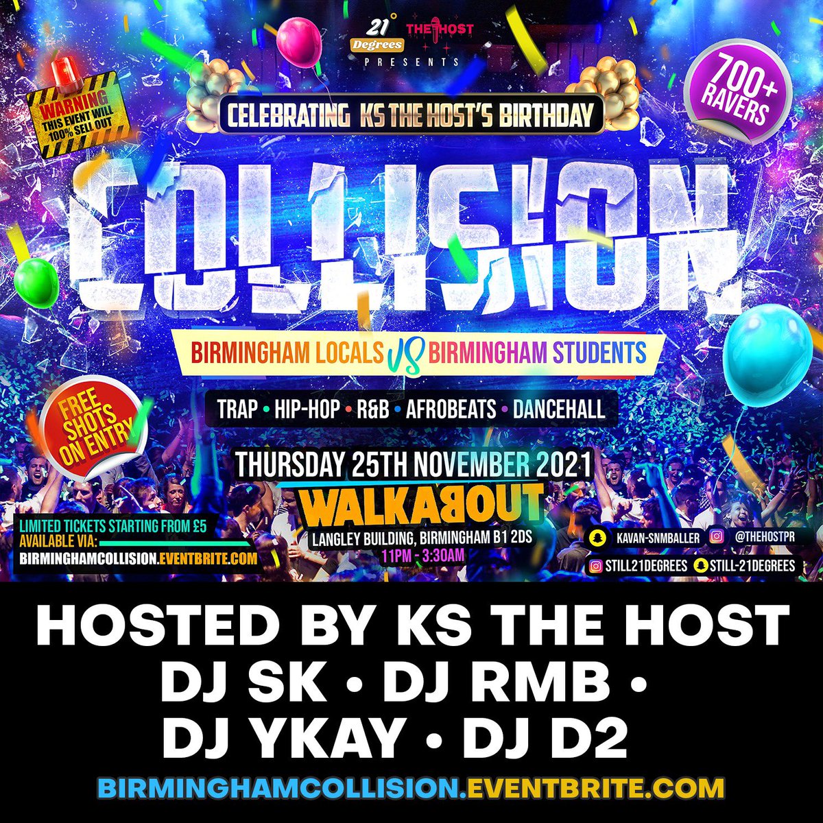 Collision will combine both locals and students in a night never seen before - introducing a brand new experience and crowd! 🚨🔥

birminghamcollision.eventbrite.co.uk/?aff=TCU