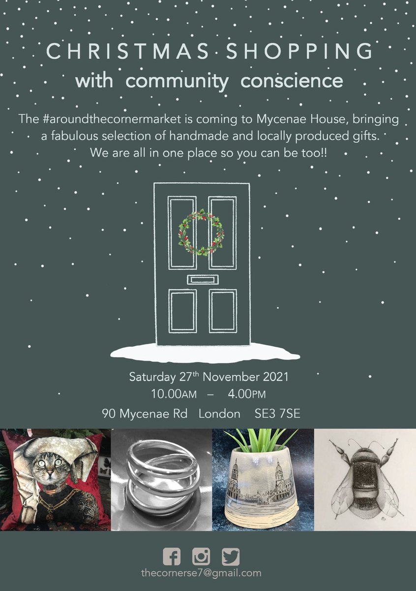 corner_96's tweet photo. But first we have our own Christmas market to run @MycenaeHouse next Saturday- hope you’ve all got in your diary?  #TheCornerAtChristmas All local makers: who can you spot? https://t.co/lCVdRIQRYW