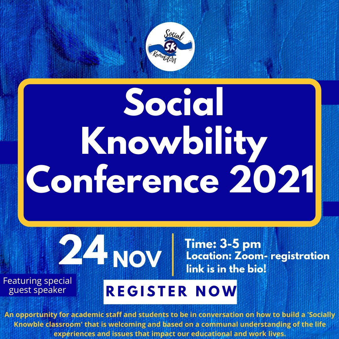 SKnowbility's tweet photo. Check out our latest event targeted at both academic staff and students as a way to increase awareness of the different identities we find in our classrooms &amp; how we can collectively work together to resolve our collective struggles in #HigherEducation registration link in thread https://t.co/W5uXWHktcg