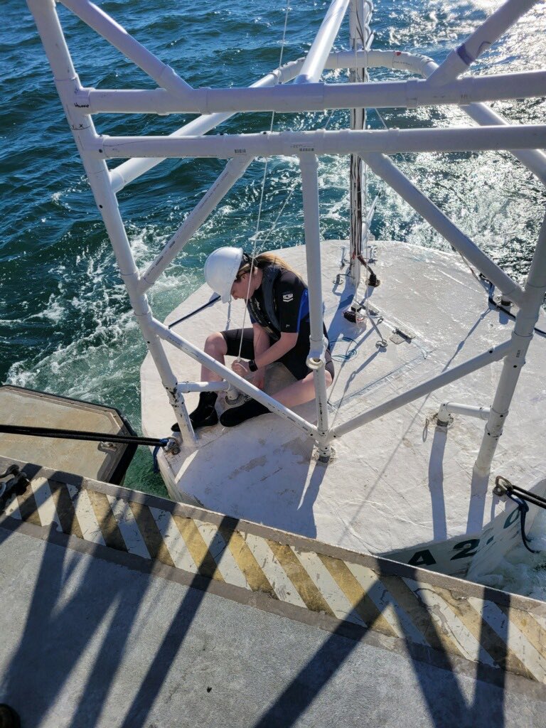 sarah_wessinger's tweet photo. Brb…adding professional buoy rider on my resume #womeninSTEM https://t.co/GePSs4uIPc