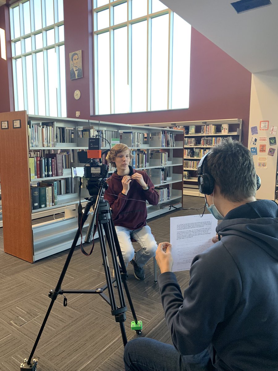 MrsKaseySmith's tweet photo. No big deal, just using lavaliere mics to record reflection videos to pair with our B roll project footage. #TheyAreABigDeal #WarriorWay #Multi1 #GASDisGreat https://t.co/i1WUW5hB9l