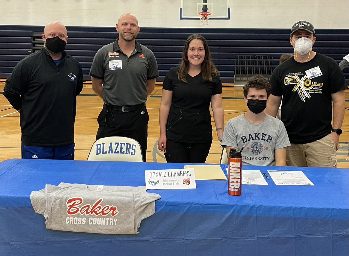 Today we salute a fierce competitor and true leader in senior Donald Chambers. Donald is a program builder and culture creator. He will attend <a href="/BakerTFXC/">Baker XCTF</a> &amp; will rep the Orange and earn a degree in history education. One day, he will teach and coach and we need more like him. 👏🏻👏🏻