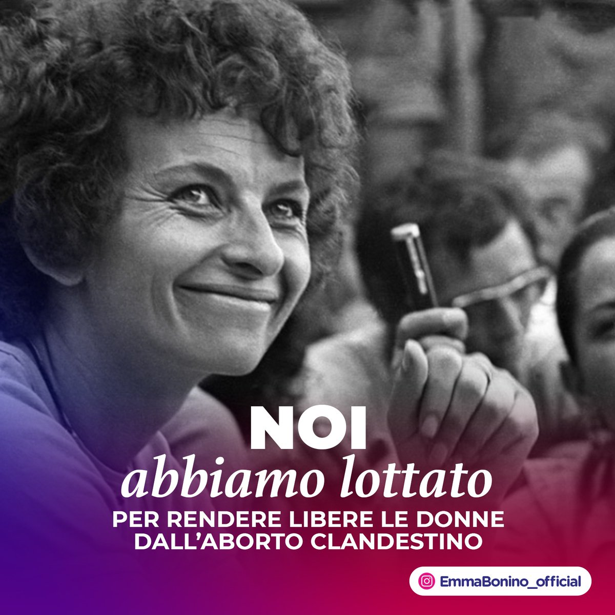 Dopo 40 anni mi sembra assurdo doverlo ribadire ancora: lottammo per rendere libere le donne dall’aborto clandestino.
Lottammo e torneremo a lottare, ogni volta che qualcuno proverà a soffocare i nostri diritti. 
Fateci pace, la scelta è nostra instagram.com/p/CWWRFUdqk7m/…