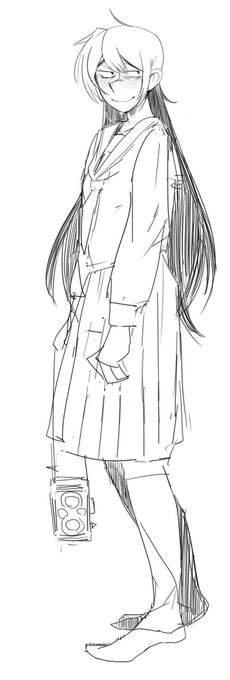 全身で描くと見切れてしまう… 