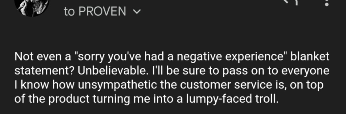 jeyedaye's tweet photo. @SkincareProven Did your CS team even READ my email? Thanks for not caring. See you never. @deciem I'm so sorry I strayed! Can you ever forgive me? 😭❤️ https://t.co/RcfbXrLzwj
