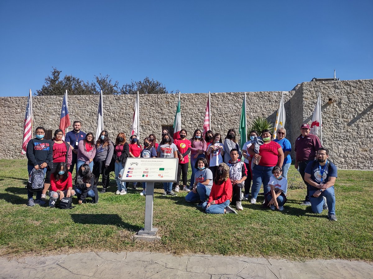 SSAISDShepardMS's tweet photo. Our Shepard History Club had a great field trip to Goliad this Saturday!
22 students were accompanied by 4 history teachers - Ms. Joiner, Ms. Villarreal, Mr. Garibay, Mr. Garcia - and our principal, Mr. de la Pena.
#StrongerTogether
#WeWereMadeForThis https://t.co/BFD2PZ0SG5