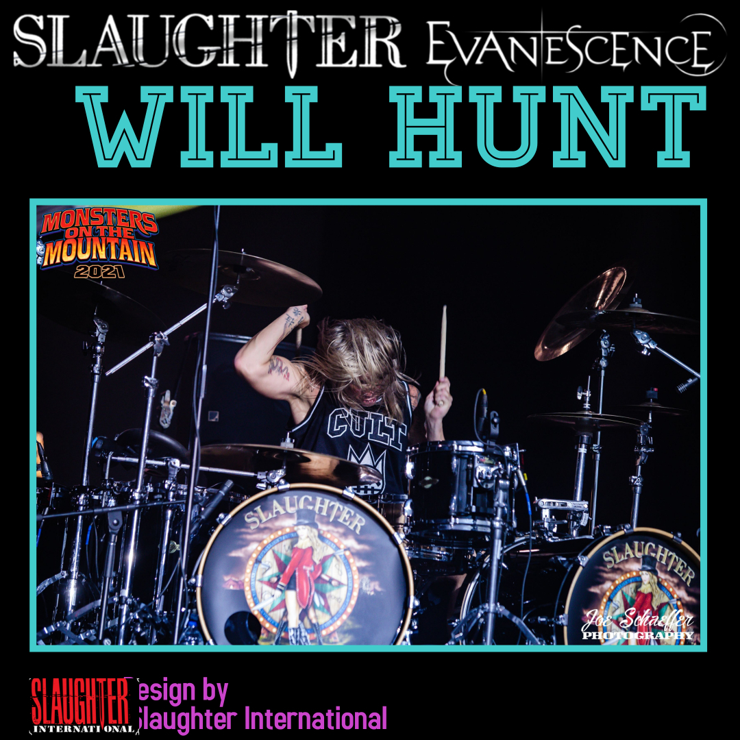 #Slaughter #TouringDrummer @WillFnHunt  of @evanescence in October 2021 #MonstersOnTheMountain.  Photographer @JoeSchaefferPhoto facebook.com/SlaughterInter…