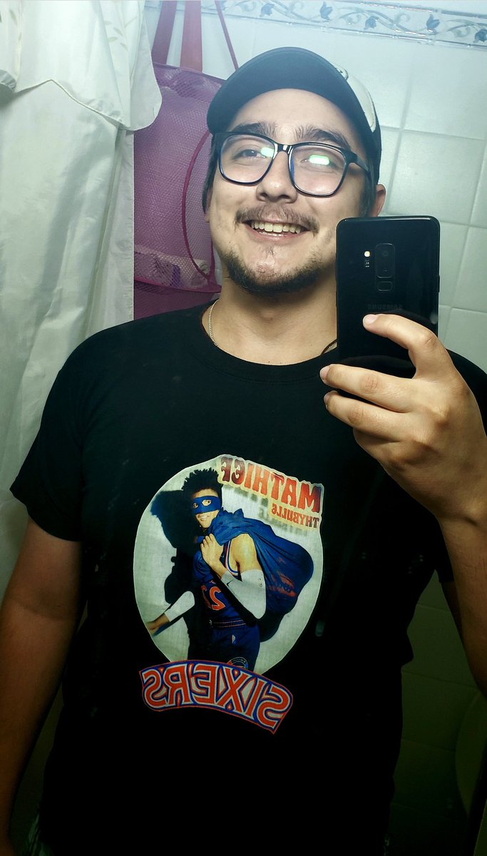 valerio_mendez's tweet photo. I am so happy with my new shirt. To celebrate @sixers playing today. Yeap, I miss @MatisseThybulle so much haha
#mathief #76ers #Philadelphia #sixers #HereTheyCome https://t.co/W0hVxyrWUQ