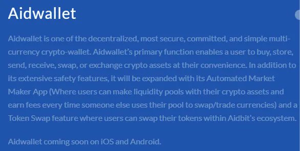 projectaidbit's tweet photo. Aidwallet
#aidbit #bnb #binance #bitcoin #crypto https://t.co/ftrrQYfNJc