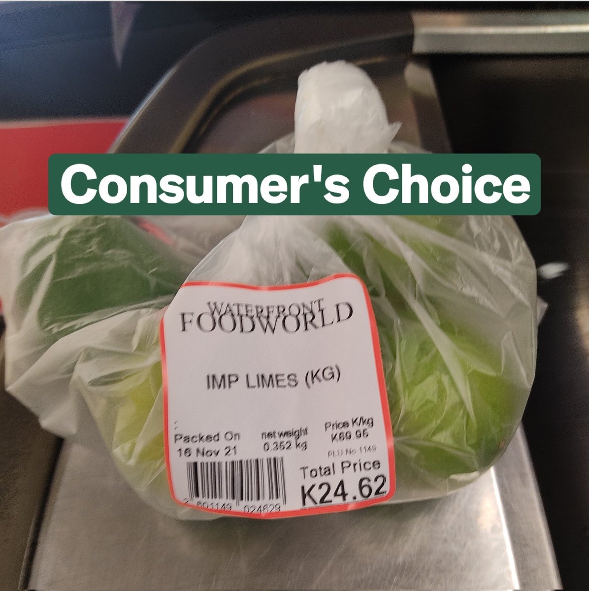 As a customer you have the power of choice/purchase. You can either spend K24.62 for only four imported limes or but four at K1.00 each at your local market. #SupportLocalGrowers #LocalFarmers #BuyPNG #SupportSubsistenceFarmers