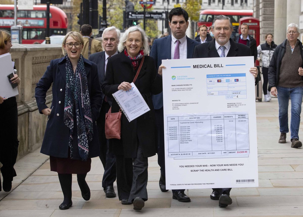 BarryGardiner's tweet image. Today at No.10 I presented an “invoice” for the PM’s hospital treatment. Soon we could all be seeing invoices like this.The Health &amp;amp; Care Bill will give commissioning power to big US companies &amp;amp; drive health rationing to force people into Private health care. #YourNHSNeedsYou