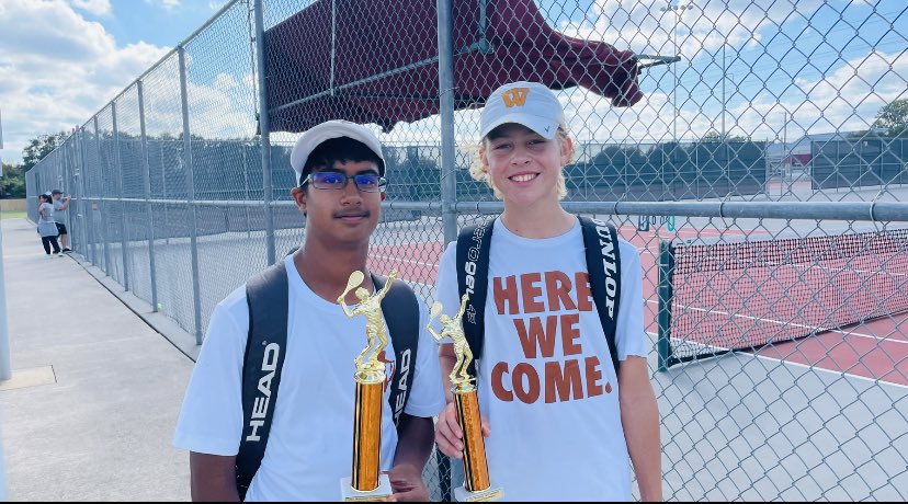 WWarriorTennis's tweet photo. WW Freshman Tournament. Boys Doubles and Girls Doubles Champions!!!! https://t.co/46feyerwr4