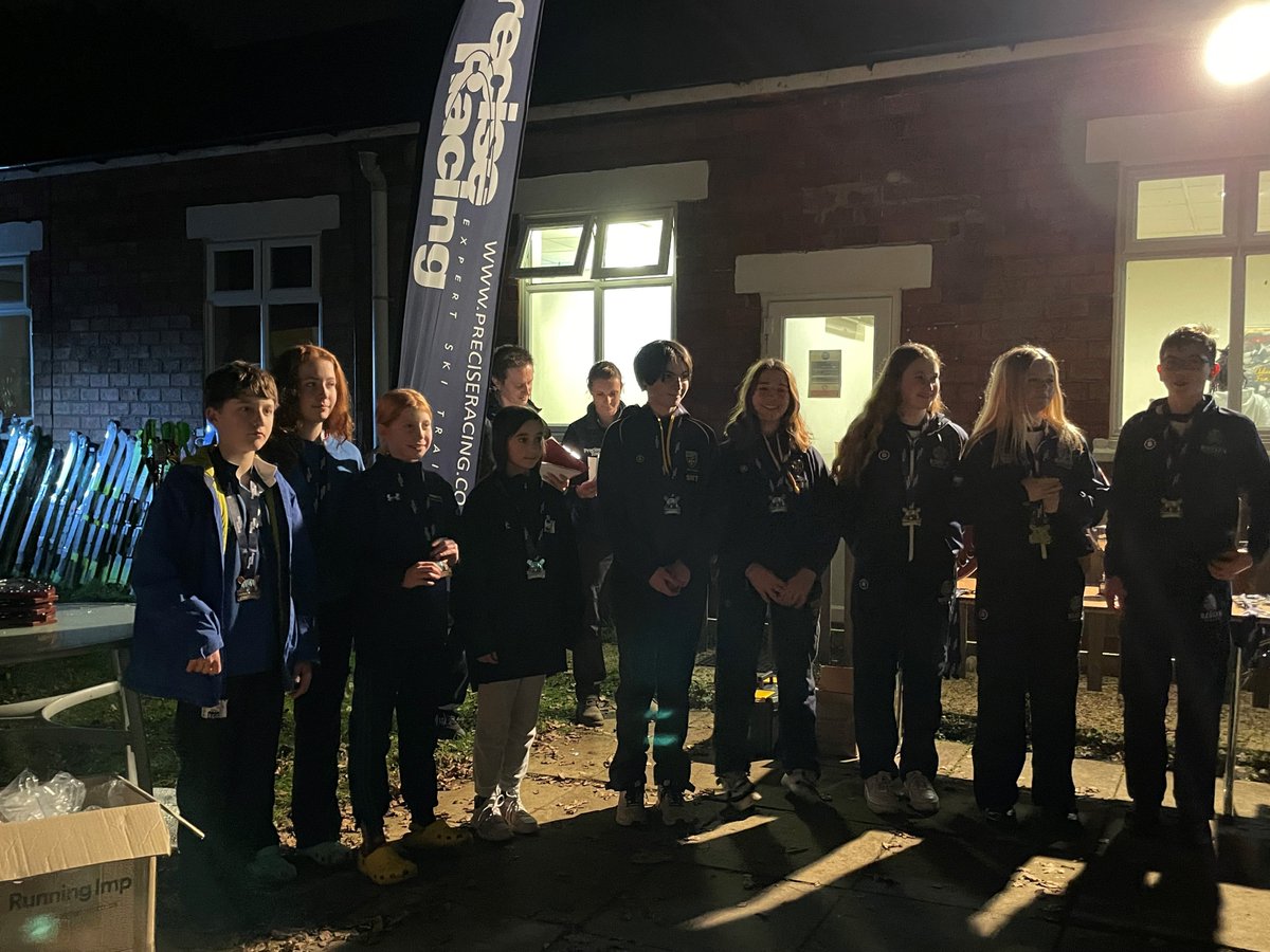 CranSkiTeam's tweet photo. A fantastic result for @CranSkiTeam in the @precise_racing Surrey Schools' Ski Champs. 2nd place a few 10ths of a second behind @ReedsSkiRacing in the mixed senior event. Well done Ben A-B, Rose J and Sam T. Sam T also took home an individual Bronze medal in the junior boys. https://t.co/m0AVpfJ8or