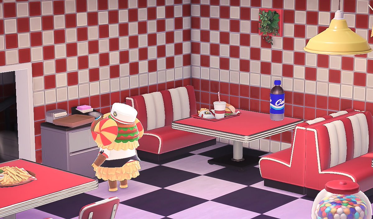 arxndeIIe's tweet photo. desde que anunciaron el happy home paradise me acordé de ella, y es que le tengo cariño porque fue de mis dos iniciales y es super maja
quién mejor para hacer un restaurante de comida rápida? 🍟 #acnh https://t.co/YIYM3IqaJx