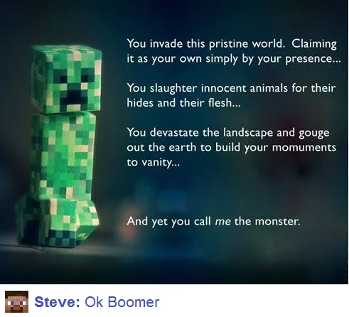 WriteBlocked's tweet image. Anyone want a book where the Creeper is the true hero? 

#minecraftbooks #middlegrade #Minecraft