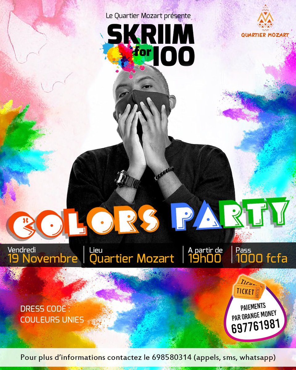 Alan_Otse's tweet photo. Bonne Musique
Boissons
Dancefloor
public chaud
Vêtements de couleur
Belles Photos
=Belle ambiance ce Vendredi au Quartier Mozart.
#SkriimFor100 #ColoursParty https://t.co/UCytb9osR1