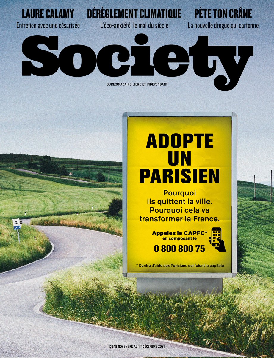 SocietyOfficiel's tweet image. Et si le vrai phénomène à suivre était plutôt le Grand Déplacement ? La réponse jeudi chez tous les marchands de presse.