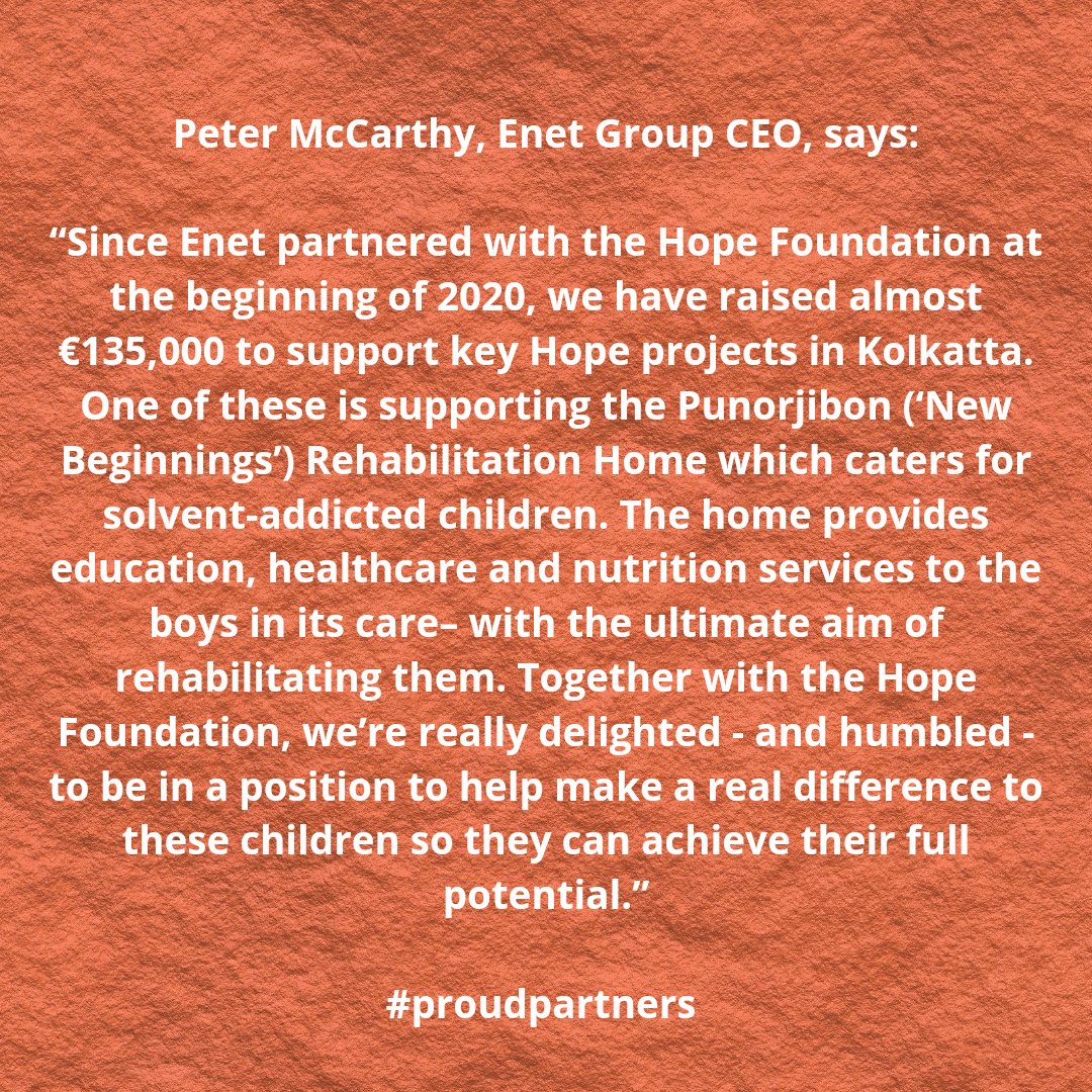 HOPE are honoured to have had a 2yr partnership with <a href="/enet_Ireland/">Enet</a> which is continuing for a 3rd yr.

Pics: Quote from Enet CEO Peter McCarthy, Photos from Punorjibon Photography hanging proudly in Enet's new office in Limerick. Thanks to Enet from all at  HOPE!

#proudpartners