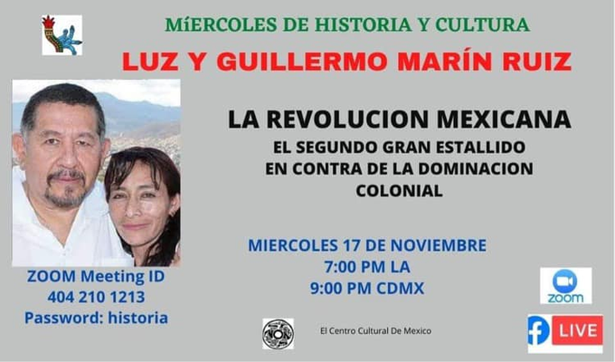 LA REVOLUCIÓN MEXICANA
<br>el segundo gran estallido en contra de la dominación colonial
<br>AUDIO CONFERENCIA