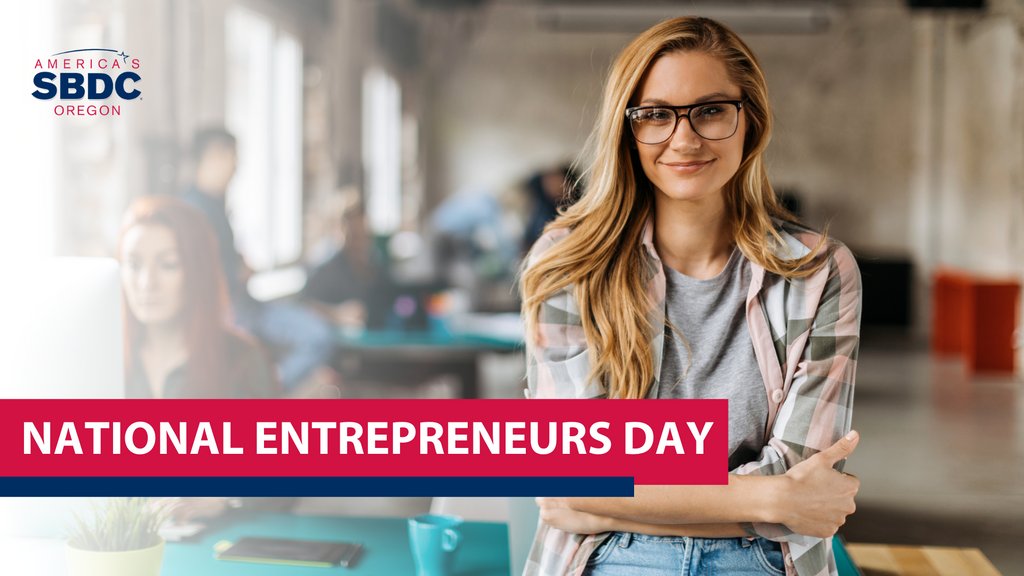 Happy National Entrepreneurs Day to the millions of entrepreneurs—including the more than 396,000 #smallbiz owners in Oregon! 

Learn more about how the Oregon SBDC helps businesses thrive, from ideation and launch to expansion and global trade. buff.ly/3BvIFVF