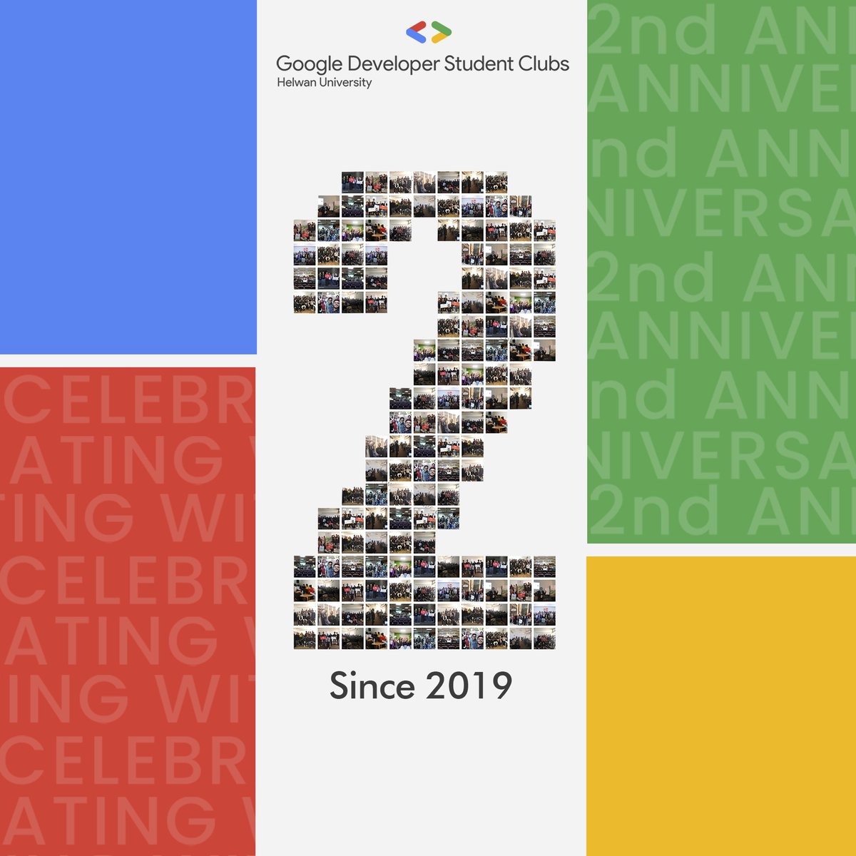 Dsc_Helwan's tweet photo. It's been two years now!🎉

Two years of hard work.
Two years of giving knowledge and instructing people in different fields.💪

It's been two years now, and we have achieved more than we expected!
And we're still going on😎

Happy Anniversary🎉✨

#GDSC_Helwan21
#GDSC_Helwan https://t.co/toUFHkPbNO