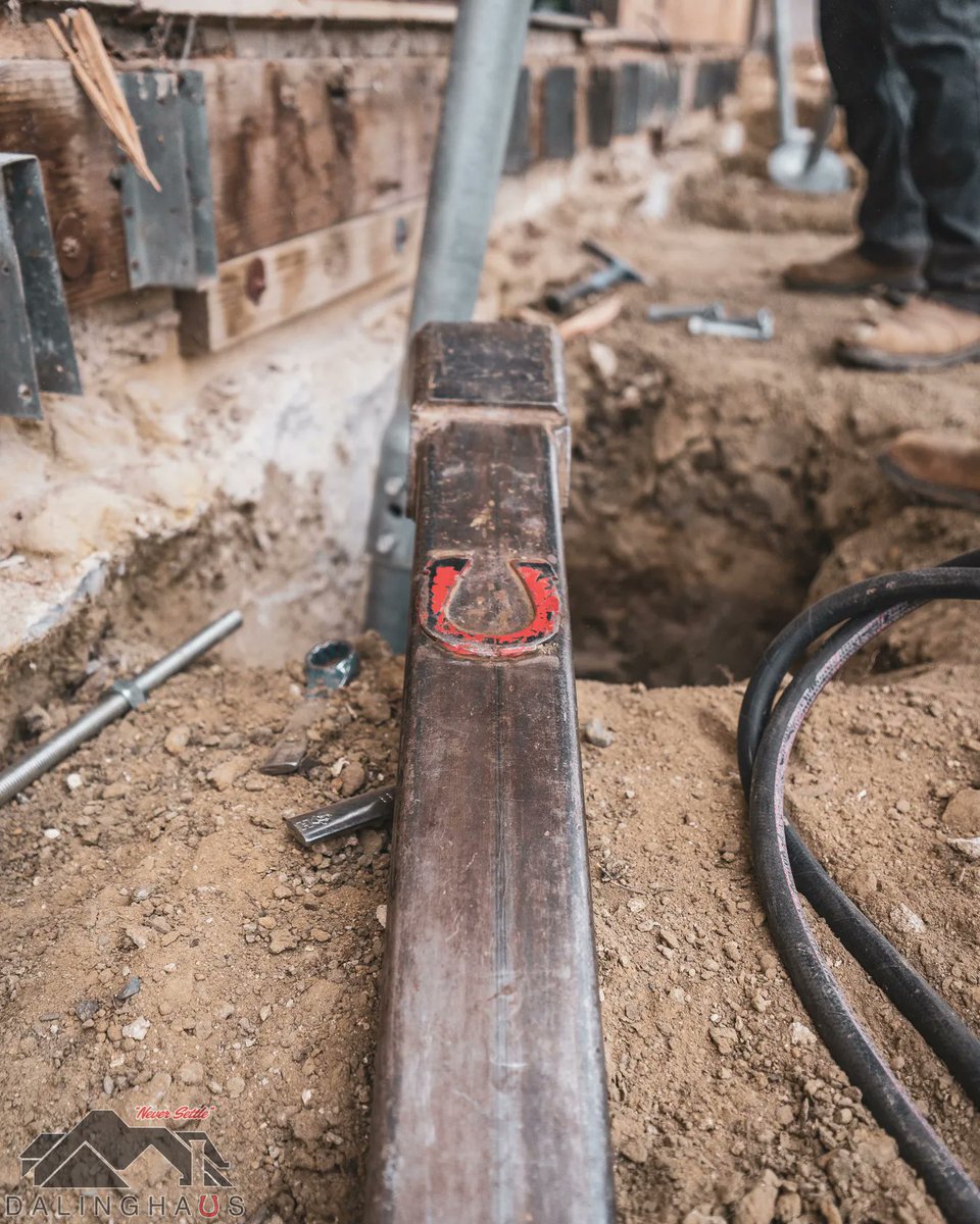 DalinghausConst's tweet photo. Foundation repair can be a dirty job, but our team isn't afraid to get dirty!  Isaac and his crew are out in San Clemente installing helical piles on a hillside home that has settled over 15 inches!!!  

#WeFixFoundations #NeverSettle #FoundationRepair #SanClemente #WeLiftHomes https://t.co/KzqV2jjnbN