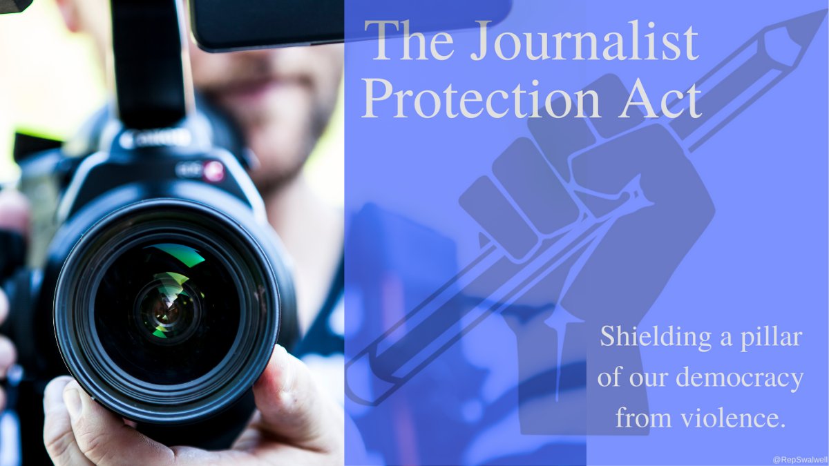 RTDNA's tweet photo. A landmark bipartisan bill was signed into law on the White House lawn yesterday. Let's keep the momentum going and pass the #JournalistProtection Act NOW.  @RepSwalwell @SenatorMenendez @SenBlumenthal  https://t.co/vSQm4jn4Xc https://t.co/dIDRPqgsPX