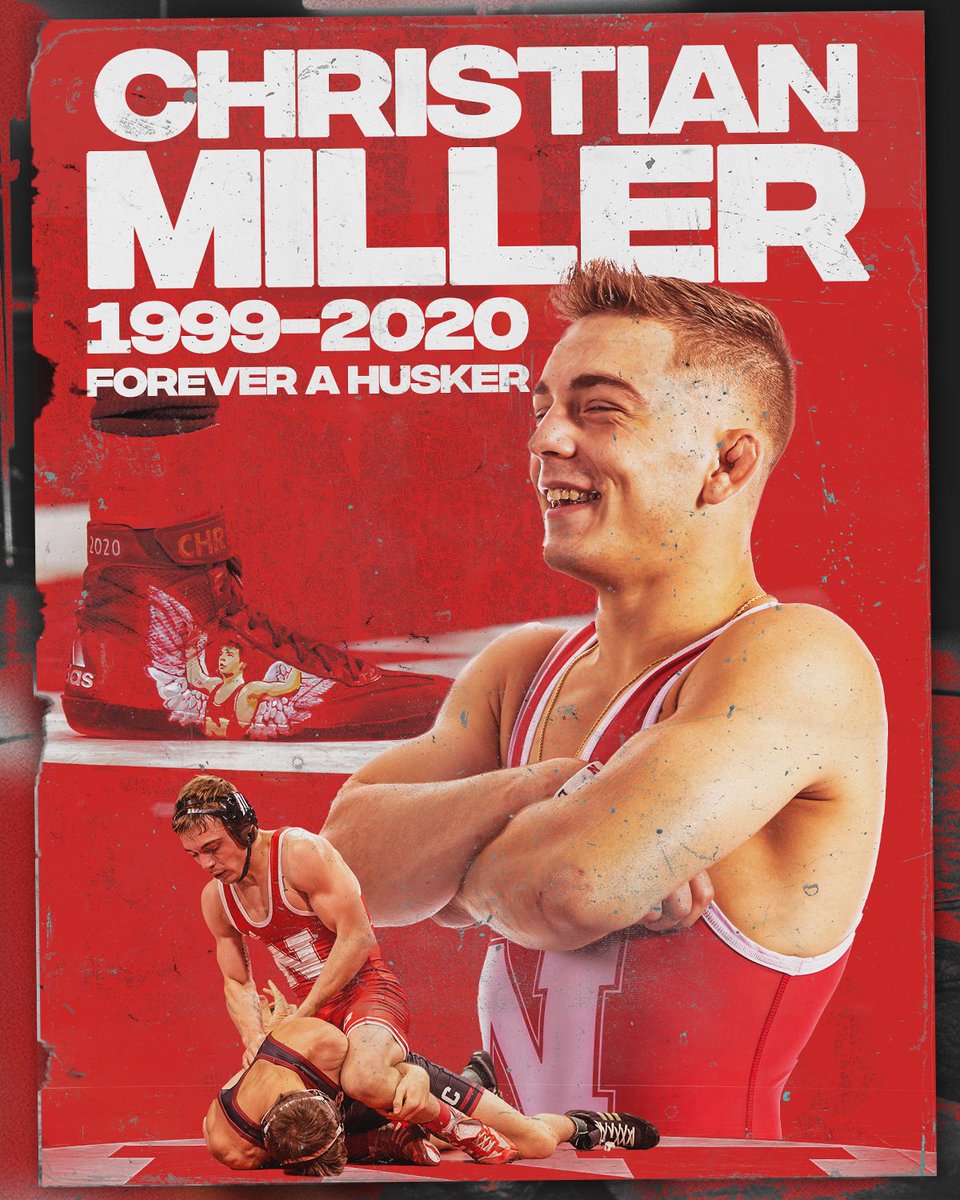 HuskerWrestling's tweet photo. Help us honor our brother, Christian Miller, tomorrow as we battle the Tar Heels.

Once a Husker, always a Husker. #ToughTogether https://t.co/QpxhzxnasX