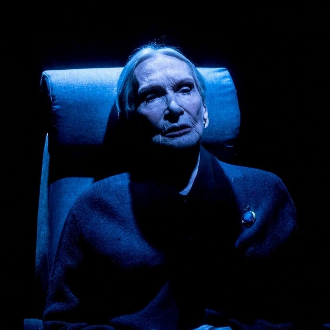 Just saw Siân Phillips – the original Reverend Mother Gaius Helen Mohiam herself! – in two short Beckett plays, FOOTFALLS and ROCKABY, @JSTheatre. She was fully mesmerising