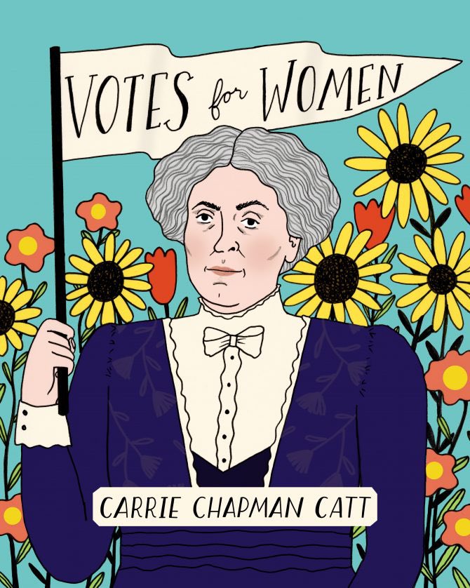 HaileyMeyers19's tweet photo. My name is Carrie Catt Chapman. I am a skilled political strategist, and was a suffragist and peace activist who helped secure women the right to vote. I directed theNAWSA and founded the League of women voters in 1920 to bring women into political mainstream. https://t.co/9sjAj4IbZ5