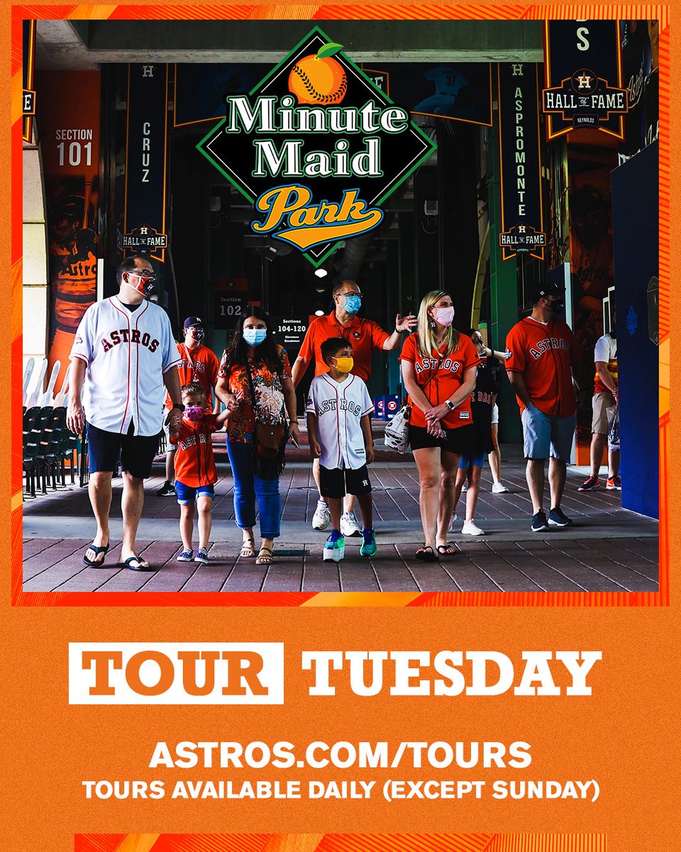 astros's tweet photo. Come see all the Minute Maid Park has to offer!

Various tours are available daily (except Sunday) so reserve your spot today at https://t.co/zA4fo9FBwn. https://t.co/7MRCteSDOR