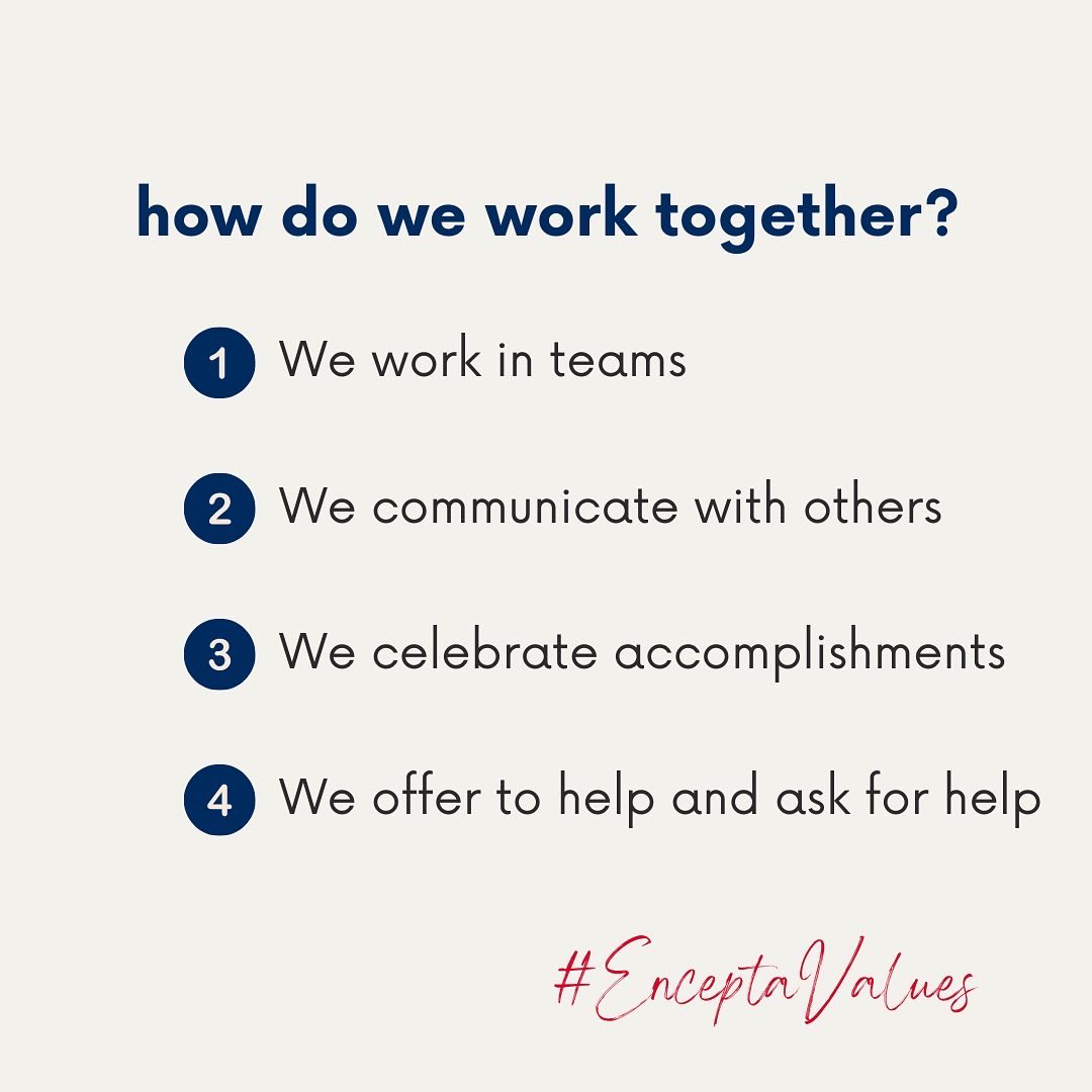 enceptacorp's tweet photo. November is a #WorkTogether month at Encepta. We encourage our Enceptans to nominate a co-worker who consistently works together and recognize them for the work that they do in living our values here at Encepta.

For us, #collaboration is the key.

#LifeAtEncepta #EnceptaValues https://t.co/Ig9llsTJxE