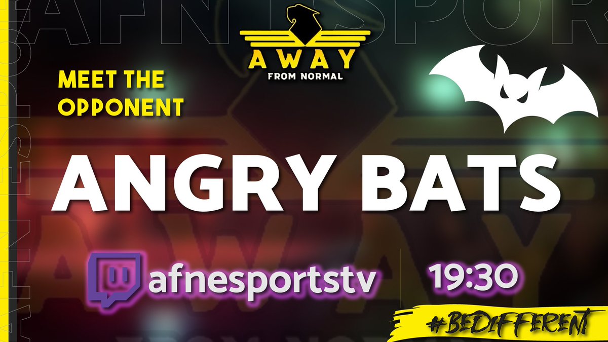 First day!

Ore 19:30 👀
Per la serie #meetheopponent stasera in live sul nostro canale twitch avremo gli amici degli <a href="/abats_esports/">BATS eSports</a> che siamo ansiosi di conoscere meglio, e con i quali parleremo dello scorso Circuito Tormenta 😍

Ci vediamo in live 🤝🏻
#bedifferent 💛🖤