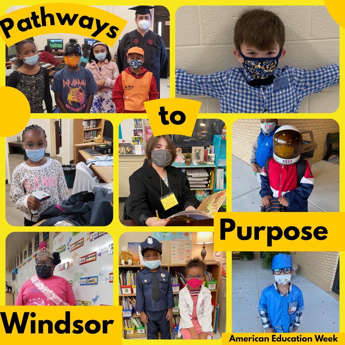 WindsorElem's tweet photo. Today WE dressed out our futures! Watch out world, here WE come!! #AmericanEducationWeek #pathwaytopurpose #richlandtwo https://t.co/izx2KShxvk