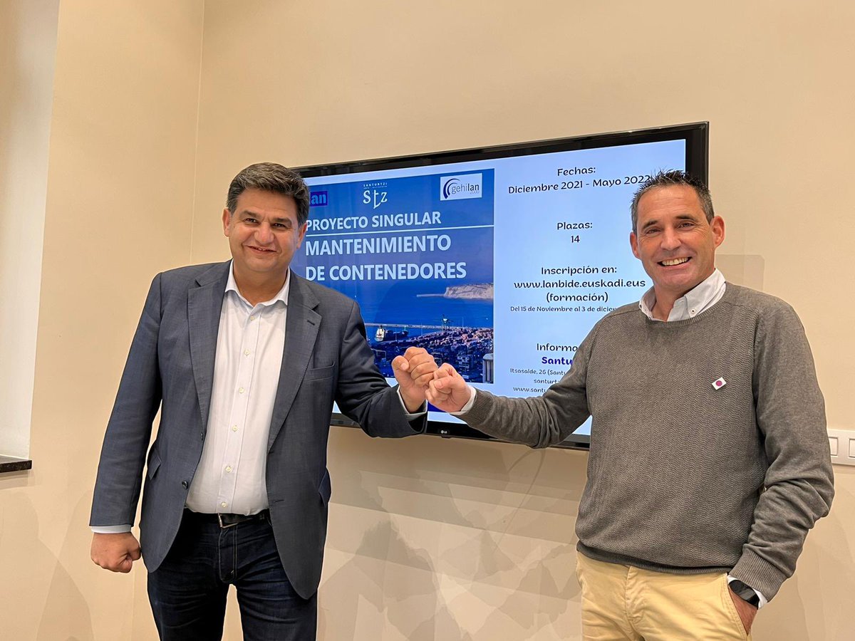 JEAndradesG's tweet photo. Gehilan 2000 y @AytoSanturtzi hemos coordinado esfuerzos y recursos para el desarrollo de un #ProyectoSingular de #formacion y #empleo en MANTENIMIENTO Y REPARACIÓN DE CONTENEDORES.

👇🏻👇🏻👇🏻👇🏻 https://t.co/PdUxy48KOO