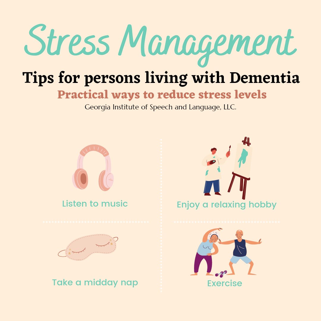 georgia_speech's tweet photo. Stress increases the  hormone cortisol which has been linked to memory difficulties. Furthermore,  stress can cause anxiety and depression, both of which are linked to dementia and can cause increased confusion. #georgiaslp #dementiaawareness #dementiacare #alzheimersawareness https://t.co/REORHgQqGn