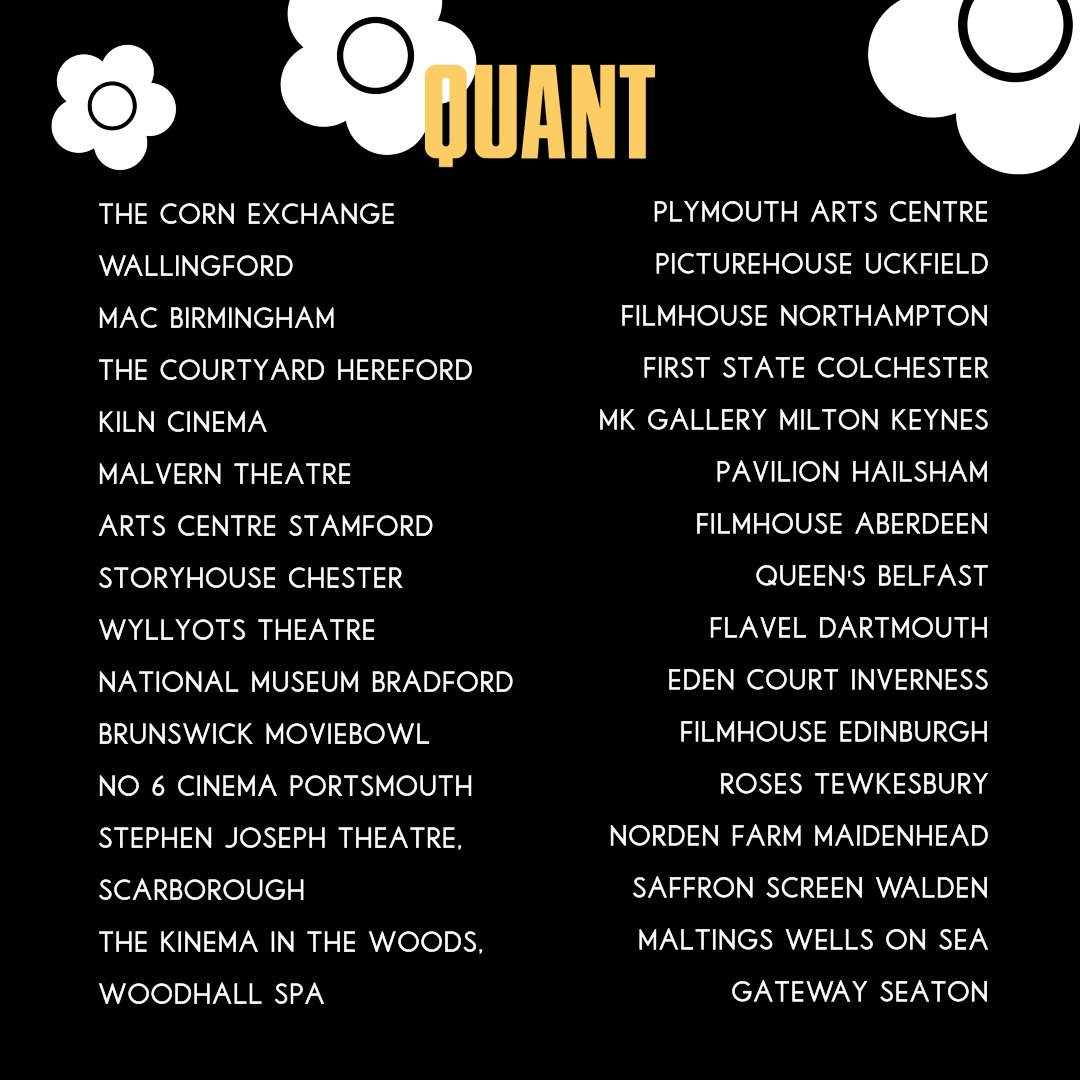 StudioSoho_'s tweet photo. Quant is showing in a cinema near you and you don't want to miss out!
Find out more about the true origins of the British fashion in #QuantFilm
Get your tickets here: https://t.co/3s7dg55rpS https://t.co/M3tntzjStg