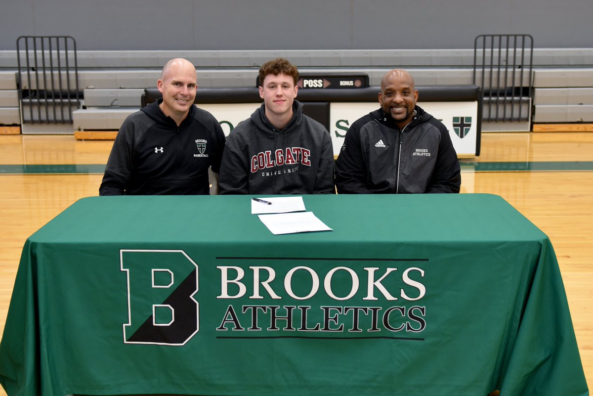 Really great to celebrate <a href="/bradycummins/">Brady Cummins</a> as he signs his National Letter of Intent to play for <a href="/ColgateMBB/">Colgate Men's Basketball</a> next season. Proud of him and happy for him.  And so excited to finally get to coach him at Brooks this year. Big things ahead for Brady!