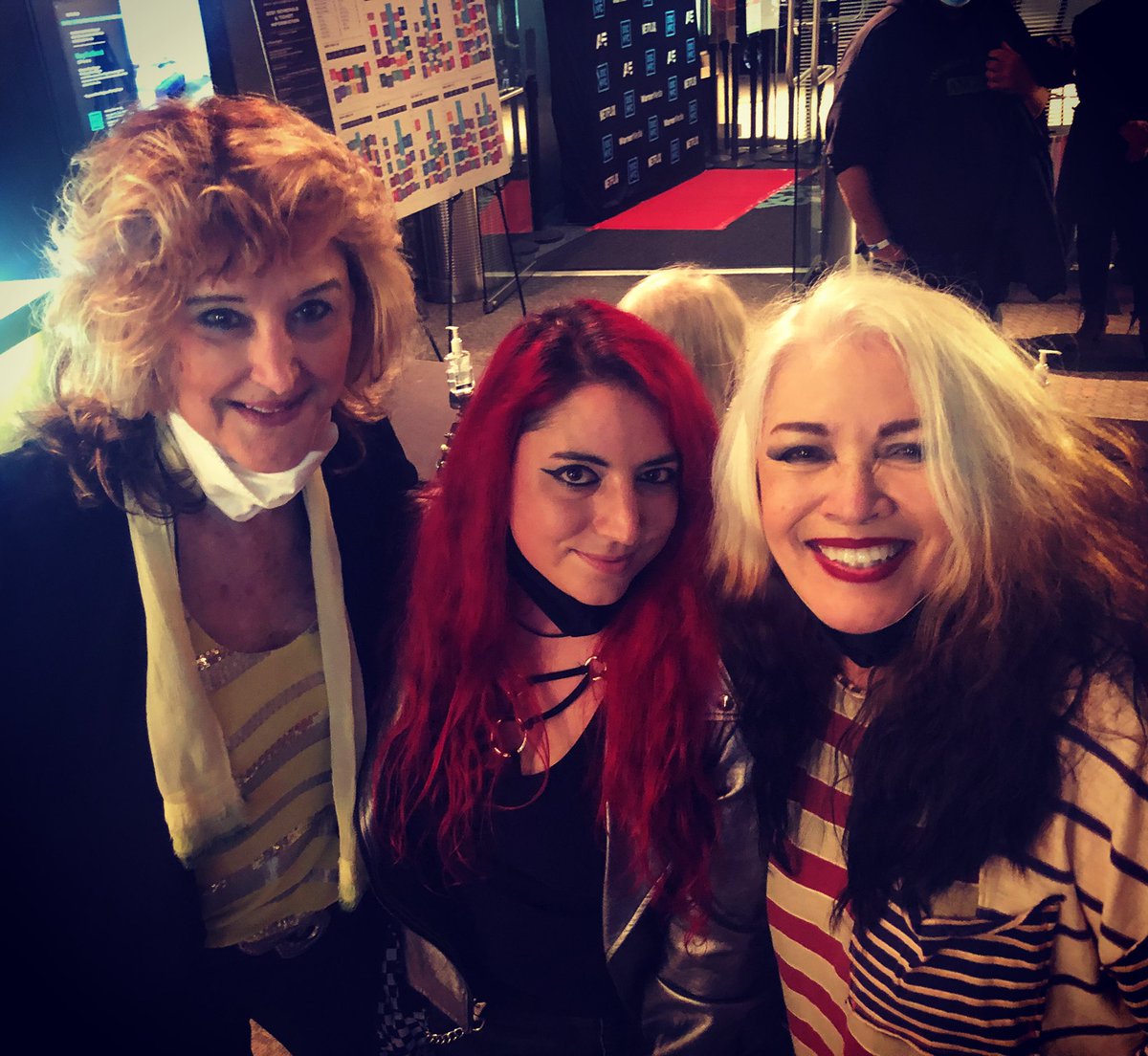 JknifeStiletto's tweet photo. Last weekend with Brie Darling &amp; Patti Quatro of Fanny at the documentary premiere! 💥🖤 #fannythemovie https://t.co/KPxfRfCHTI