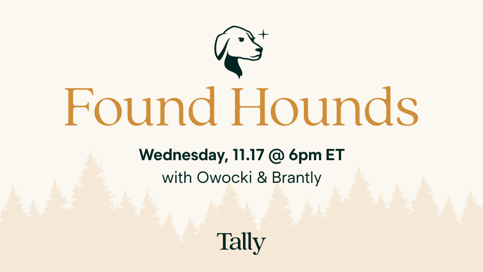 taho_xyz's tweet photo. This week, #FoundHounds will feature @owocki (@gitcoin) & @BrantlyMillegan (@ensdomains) on open source β
and building & funding public goods. π€ https://t.co/SP5L8AON29