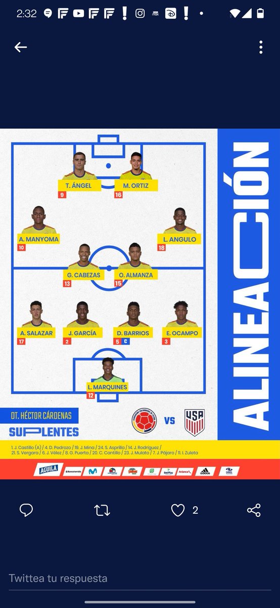 Pinguis_02's tweet photo. @eldoctorpelaez @MdeFrancisco12 
#pelaezdefranciscoenlaw se está jugando la #Revelationscup y ¿Dónde se juega está copa?¿Que categoría es sub 18 sub 20? Colombia es uno de los participantes 
¿En qué equipos profesionales juegan? https://t.co/ARycyJylC3